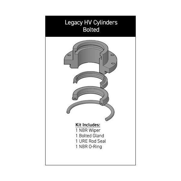Miller - After Market Parts Hydraulic Cylinder Repair Kit- 2-1/2 Rod Kit, Iron Gland 051-KR065-250 - main
